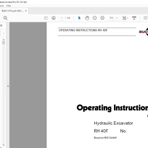 Cat Bucyrus 40F Hydraulic Excavator OPERATING INSTRUCTIONS Manual - PDF DOWNLOAD