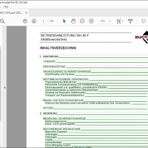 Cat Bucyrus 40F Hydraulikbagger BETRIEBSANLEITUNG BI651295 -  PDF DOWNLOAD (German)