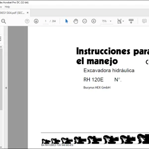 Cat Bucyrus RH 120E Excavadora hidráulica INSTRUCCIONES PARA EL MANEJO BI651564 - PDF DOWNLOAD (French)