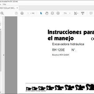 Cat Bucyrus RH 120E Excavadora hidráulica INSTRUCCIONES PARA EL MANEJO Manual - PDF DOWNLOAD (French)