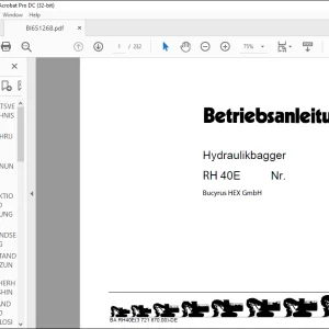 Cat Bucyrus RH 40E Hydraulikbagger BETRIEBSANLEITUNG BI651268 - PDF DOWNLOAD (GERMAN)
