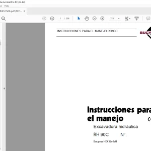 Cat Bucyrus RH 90C INSTRUCCIONES PARA EL MANEJO Manual BI651566  - PDF DOWNLOAD (Spanish)