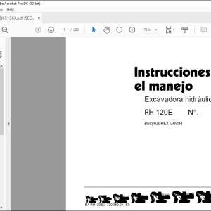 Cat Bucyrus RH120E INSTRUCCIONES PARA EL MANEJO Manual -  PDF DOWNLOAD (Spanish)