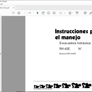 Cat Bucyrus RH40E INSTRUCCIONES PARA EL MANEJO Manual - PDF DOWNLOAD (Spanish)