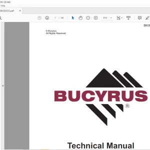 Cat Bucyrus Terex O& K Hydraulic Excavator Technical Manual - PDF DOWNLOAD