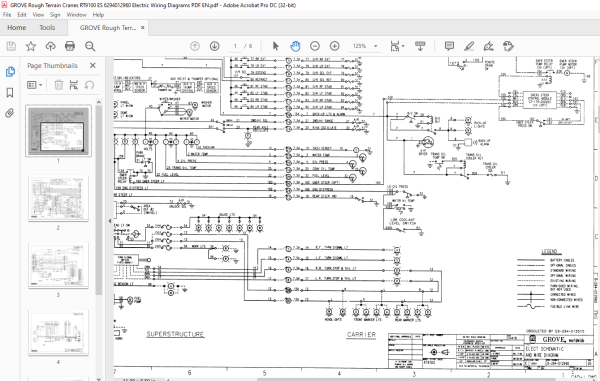 GROVE Crane RT9100 Electric Wiring Diagram Manual - PDF DOWNLOAD ...