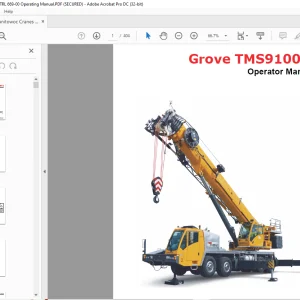 GROVE Crane TMS9100-2 Operator Manual - PDF DOWNLOAD