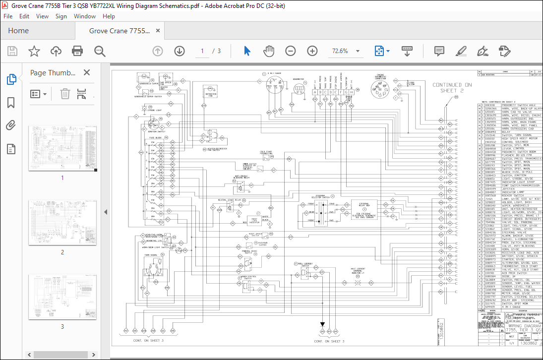 Grove Crane 7755B Electrical Schematic Manual - PDF DOWNLOAD ...