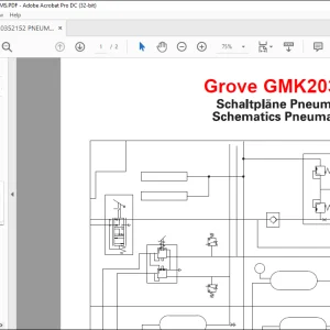 Grove Crane GMK 2035E Pneumatics Schematic Manual - PDF DOWNLOAD