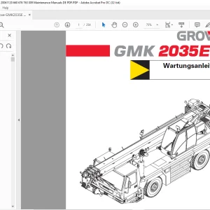 Grove Crane GMK 2035E Wartungsanleitung 3112340 - PDF DOWNLOAD