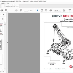 Grove Crane GMK 3050-1 Spare Parts Manual 3172292 - PDF DOWNLOAD