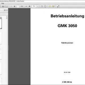 Grove Crane GMK 3050 Betriebsanleitung 2085288 - PDF DOWNLOAD (German)