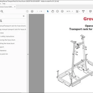 Grove Crane GMK 3050B Transport rack for hose drums Operating Manual 3302507 - PDF DOWNLOAD