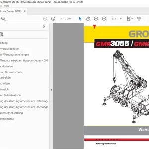 Grove Crane GMK 3055 GMK 3050-1 Wartungsanleitung 2084970 - PDF DOWNLOAD (German)
