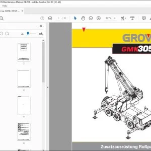 Grove Crane GMK 3055 Zusatzausrüstung Rußpartikelfilter 2084880 - PDF DOWNLOAD (German)