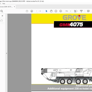Grove Crane GMK 4075 Additional Pages 230m-hoist rope 2084696 - PDF DOWNLOAD
