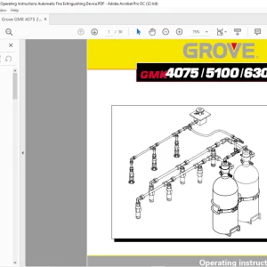 Grove Crane GMK 4075 GMK 5100 GMK 6300 Automatic Fire Extinguishing Device Operating Instructions Manual  2084652 - PDF DOWNLOAD