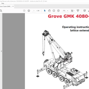 Grove Crane GMK 4080-1 Lattice Extension Operating Instructions Manual 3302392 - PDF DOWNLOAD