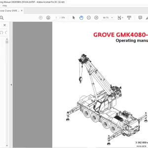 Grove Crane GMK 4080-2 Operating Manual 3302659 - PDF DOWNLOAD