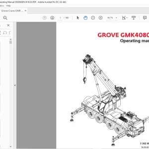 Grove Crane GMK 4080-2 Operating Manual 3302660 - PDF DOWNLOAD