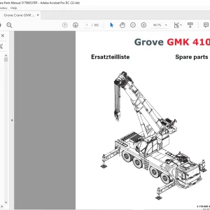 Grove Crane GMK 4100 Spare Parts Manual 3179605 - PDF DOWNLOAD