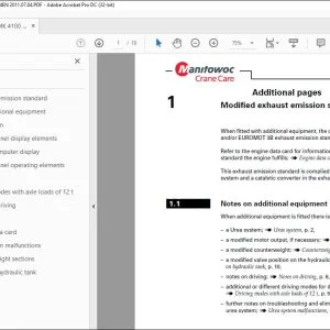 Grove Crane GMK 4100 exhaust emission standard Manual 31128044 - PDF DOWNLOAD