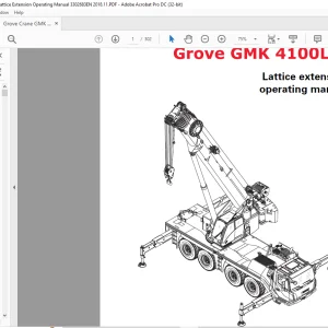 Grove Crane GMK 4100L-1 Lattice Extension Operating Manual 3302683 - PDF DOWNLOAD