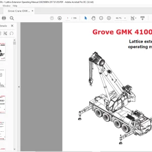 Grove Crane GMK 4100L-1 Lattice extension operating manual 3302569 - PDF DOWNLOAD