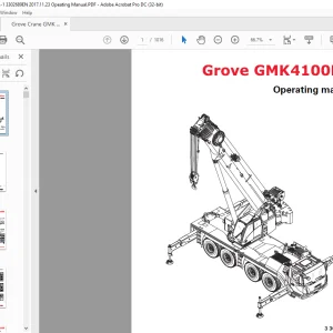 Grove Crane GMK 4100L-1 Operating Manual - PDF DOWNLOAD