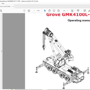 Grove Crane GMK 4100L-1 Operating Manual 3302690 - PDF DOWNLOAD