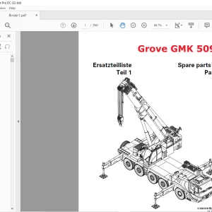 Grove Crane GMK 5095 Spare Parts Manual 3238618 - PDF DOWNLOAD