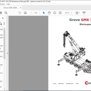 Grove Crane GMK 5095 Wartungsanleitung 3112873 - PDF DOWNLOAD
