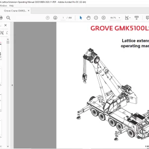 Grove Crane GMK 5100LSA Lattice Extension Operating Manual 3303108 - PDF DOWNLOAD