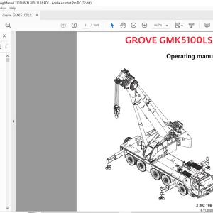 Grove Crane GMK 5100LSA Operating Manual 3303106 - PDF DOWNLOAD
