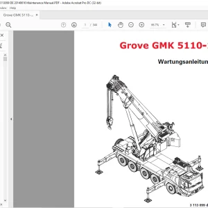 Grove Crane GMK 5110-1 Wartungsanleitung 3113099 - PDF DOWNLOAD (German)