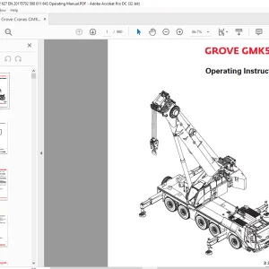 Grove Crane GMK 5150 Operating Instruction Manual 3302627 - PDF DOWNLOAD
