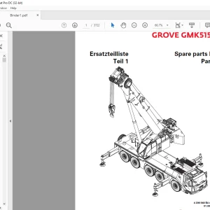 Grove Crane GMK 5150 Spare Parts Manual 4206948B4 - PDF DOWNLOAD