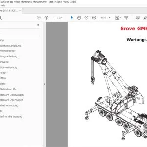 Grove Crane GMK 5150L Wartungsanleitung 3302398 - PDF DOWNLOAD (German)