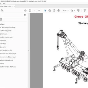 Grove Crane GMK 5150L Wartungsanleitung 3302398 - PDF DOWNLOAD (German)