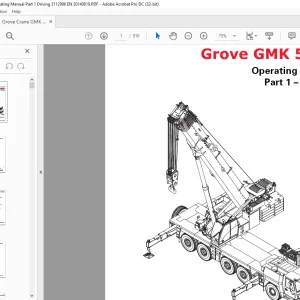 Grove Crane GMK 5220 Driving Operating Instructions Manual 3112996 - PDF DOWNLOAD