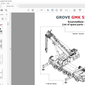 Grove Crane GMK 5220 Spare Parts Manual 3165237 - PDF DOWNLOAD