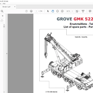 Grove Crane GMK 5220 Spare Parts Manual 3172300 - PDF DOWNLOAD