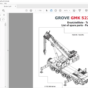 Grove Crane GMK 5220 Spare Parts Manual 3172300 - PDF DOWNLOAD