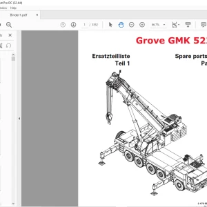 Grove Crane GMK 5220 Spare Parts Manual 3179590 - PDF DOWNLOAD