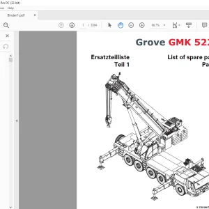 Grove Crane GMK 5220 Spare Parts Manual 3179590 - PDF DOWNLOAD