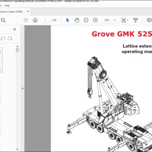 Grove Crane GMK 5250L Lattice Extension Operating Manual - PDF DOWNLOAD