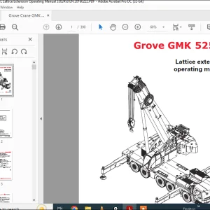 Grove Crane GMK 5250L Lattice Extension Operating Manual 3302450 - PDF DOWNLOAD