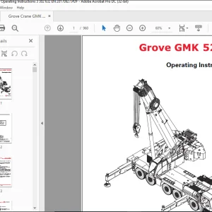 Grove Crane GMK 5250L Operating Instructions Manual 3302632 - PDF DOWNLOAD