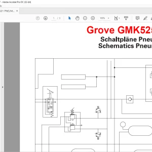 Grove Crane GMK 5250XL-1 Pneumatics Schematics Manual - PDF DOWNLOAD