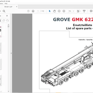Grove Crane GMK 6220-L Spare Parts Manual 3117172 - PDF DOWNLOAD